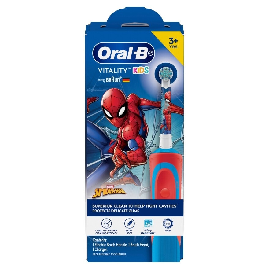 Vitality Kids Spiderman Superior Clean Electric Toothbrush (For 3+ Years) 1s