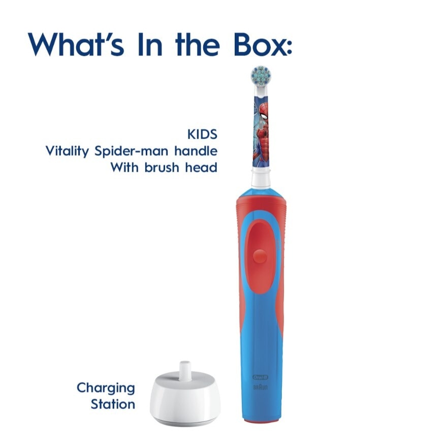 Vitality Kids Spiderman Superior Clean Electric Toothbrush (For 3+ Years) 1s