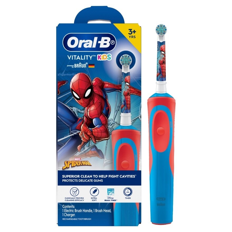 Vitality Kids Spiderman Superior Clean Electric Toothbrush (For 3+ Years) 1s