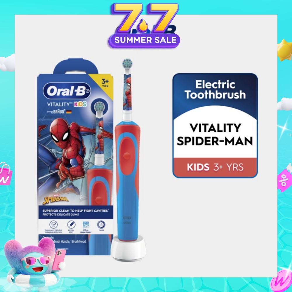 Vitality Kids Spiderman Superior Clean Electric Toothbrush (For 3+ Years) 1s
