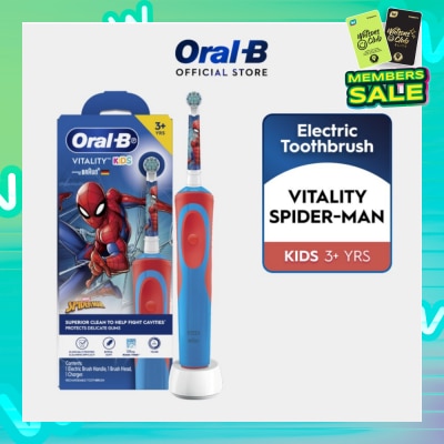 ORAL-B Vitality Kids Spiderman Superior Clean Electric Toothbrush (For 3+ Years) 1s