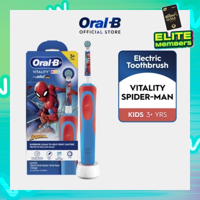 ORAL-B Vitality Kids Spiderman Superior Clean Electric Toothbrush (For 3+ Years) 1s