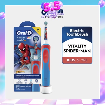 ORAL-B - Vitality Kids Spiderman Superior Clean Electric Toothbrush (For 3+ Years) 1s