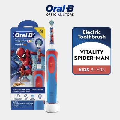 ORAL-B Vitality Kids Spiderman Superior Clean Electric Toothbrush (For 3+ Years) 1s