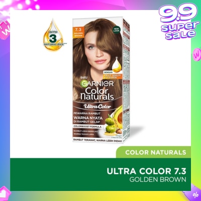 GARNIER Color Naturals Nourishing Permanent Hair Color 7.3 Golden Brown 1s (Expiry: May`2026)