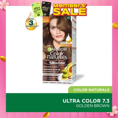 GARNIER Color Naturals Nourishing Permanent Hair Color 7.3 Golden Brown 1s (Expiry: May`2026)