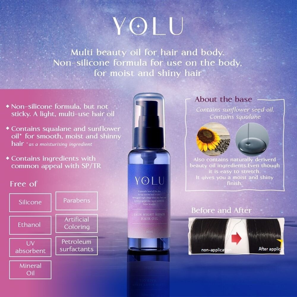 YOLU Calm Night Repair Hair Oil 80ml | Treatments | Watsons Singapore