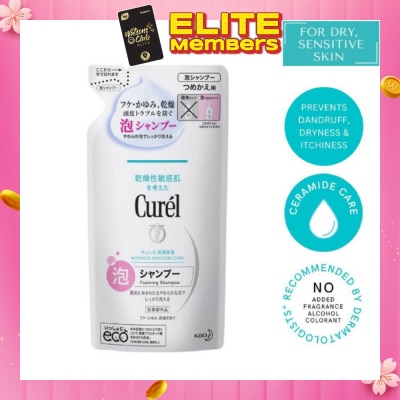CUREL Intensive Moisture Care Foaming Shampoo Refill (for Sensitive Scalp) 380ml
