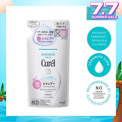 CUREL Intensive Moisture Care Foaming Shampoo Refill (for Sensitive Scalp) 380ml
