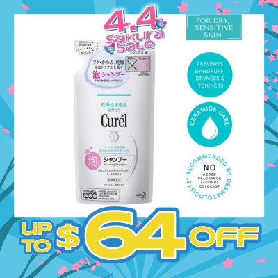 CUREL - Intensive Moisture Care Foaming Shampoo Refill (for Sensitive Scalp) 380ml