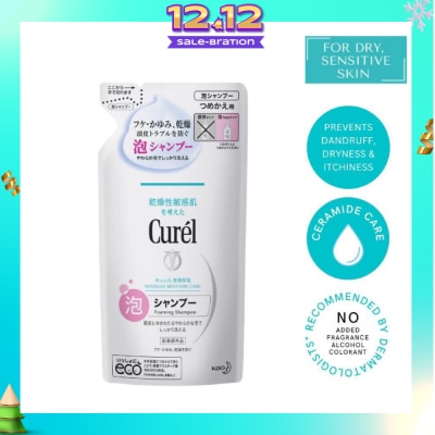 CUREL Intensive Moisture Care Foaming Shampoo Refill (for Sensitive Scalp) 380ml