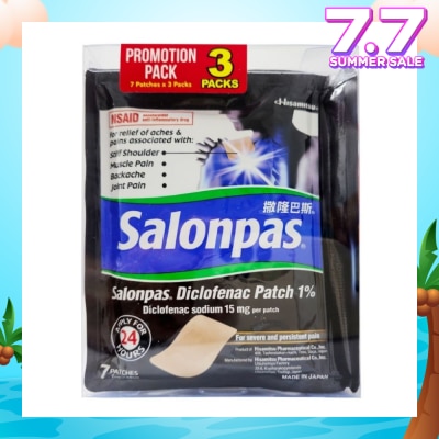 SALONPAS® Diclofenac Patch 1% Value Pack 7s x 3
