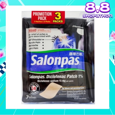 SALONPAS® Diclofenac Patch 1% Value Pack 7s x 3