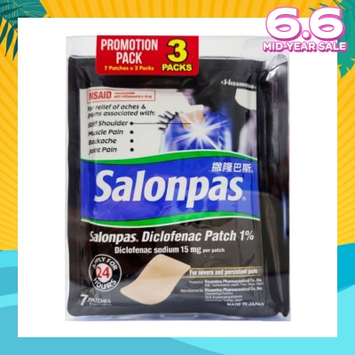 SALONPAS® Diclofenac Patch 1% Value Pack 7s x 3