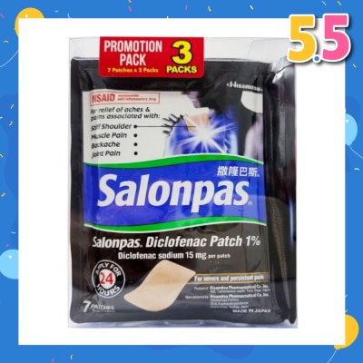 SALONPAS® Diclofenac Patch 1% Value Pack 7s x 3