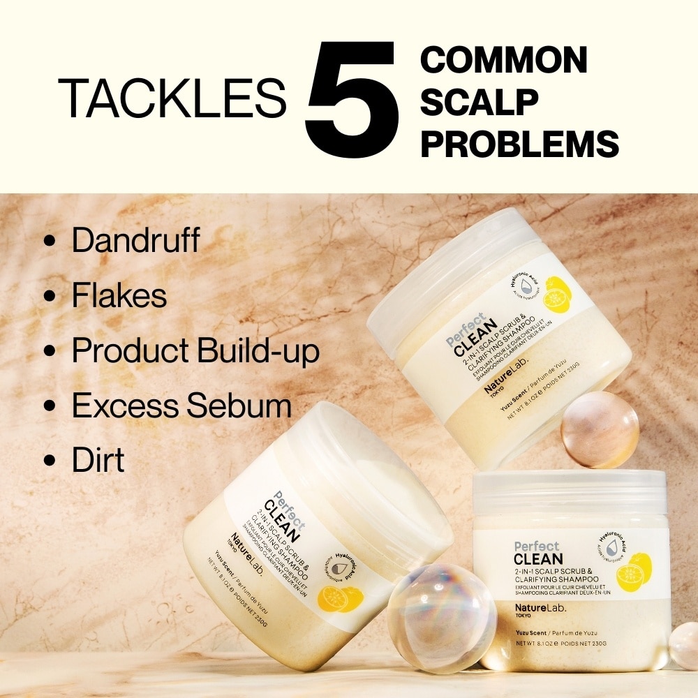 Perfect Clean Yuzu 2-In-1 Scalp Scrub & Clarifying Shampoo 230g