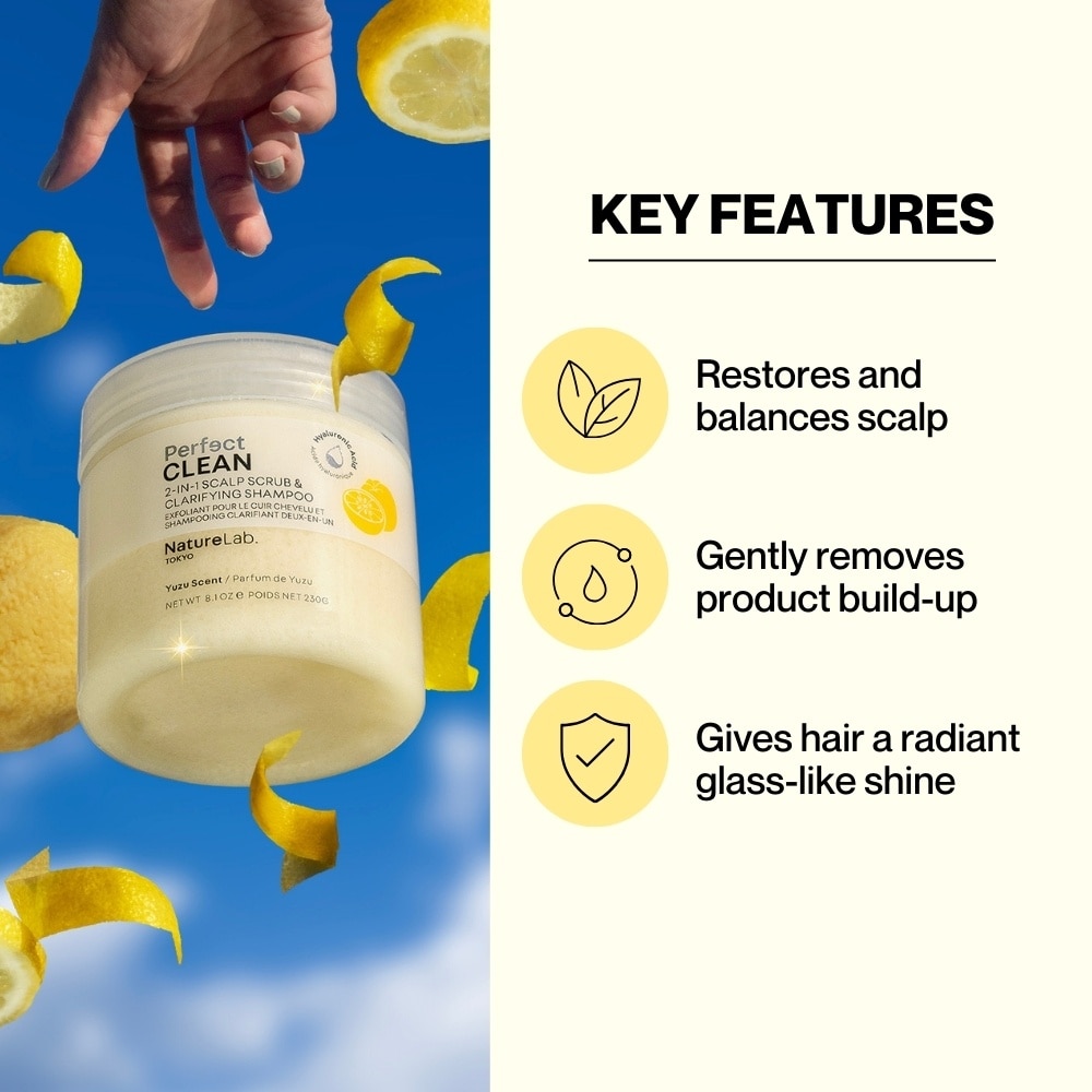 Perfect Clean Yuzu 2-In-1 Scalp Scrub & Clarifying Shampoo 230g