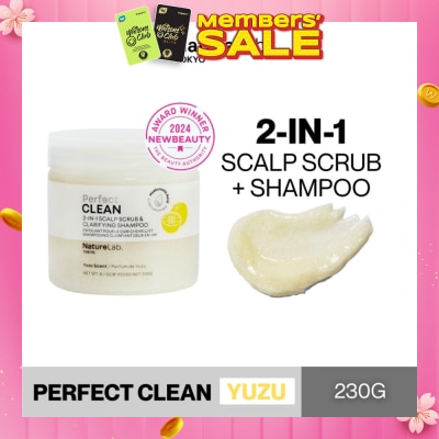 NATURELAB TOKYO Perfect Clean Yuzu 2-In-1 Scalp Scrub & Clarifying Shampoo 230g