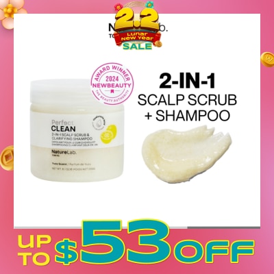 NATURELAB TOKYO Perfect Clean Yuzu 2-In-1 Scalp Scrub & Clarifying Shampoo 230g