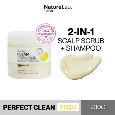 NATURELAB TOKYO Perfect Clean Yuzu 2-In-1 Scalp Scrub & Clarifying Shampoo 230g
