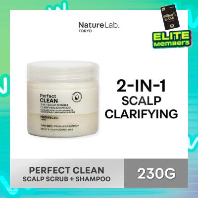 NATURELAB TOKYO Perfect Clean 2-In-1 Scalp Scrub & Clarifying Shampoo 230g