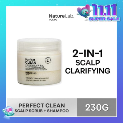 NATURELAB TOKYO Perfect Clean 2-In-1 Scalp Scrub & Clarifying Shampoo 230g