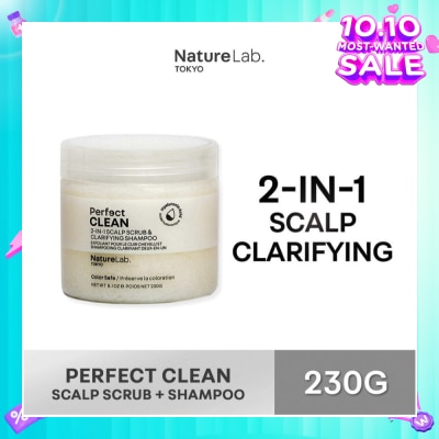 NATURELAB TOKYO Perfect Clean 2-In-1 Scalp Scrub & Clarifying Shampoo 230g
