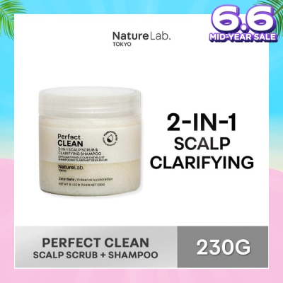 NATURELAB TOKYO Perfect Clean 2-In-1 Scalp Scrub & Clarifying Shampoo 230g