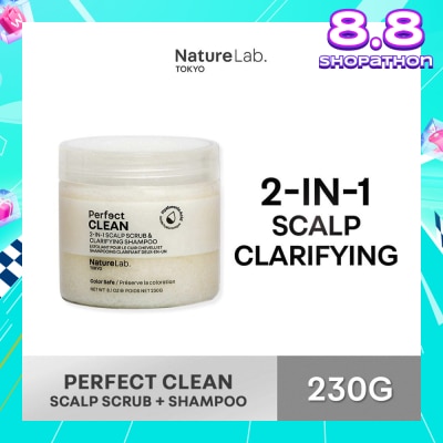 NATURELAB TOKYO Perfect Clean 2-In-1 Scalp Scrub & Clarifying Shampoo 230g