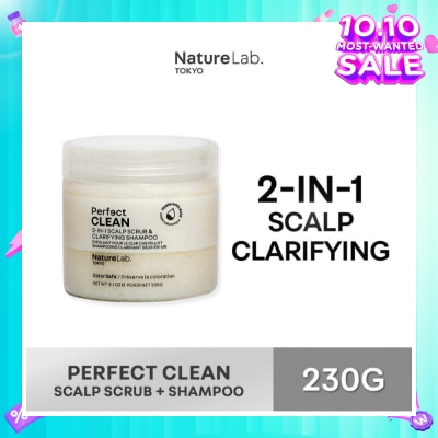 NATURELAB TOKYO Perfect Clean 2-In-1 Scalp Scrub & Clarifying Shampoo 230g