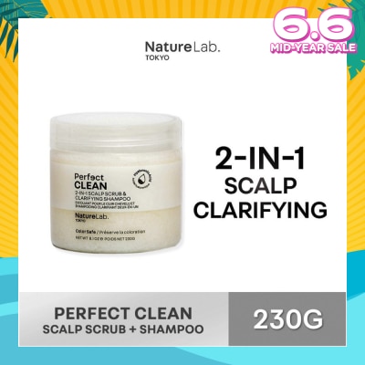 NATURELAB TOKYO Perfect Clean 2-In-1 Scalp Scrub & Clarifying Shampoo 230g