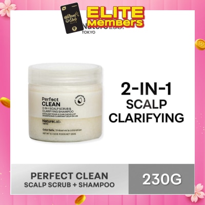NATURELAB TOKYO Perfect Clean 2-In-1 Scalp Scrub & Clarifying Shampoo 230g