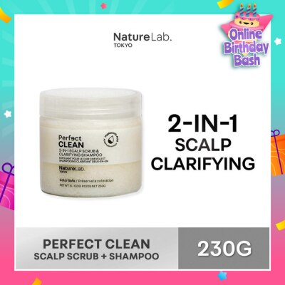 NATURELAB TOKYO Perfect Clean 2-In-1 Scalp Scrub & Clarifying Shampoo 230g