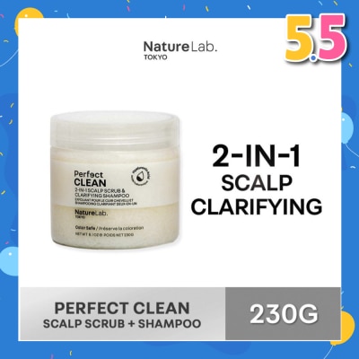 NATURELAB TOKYO Perfect Clean 2-In-1 Scalp Scrub & Clarifying Shampoo 230g