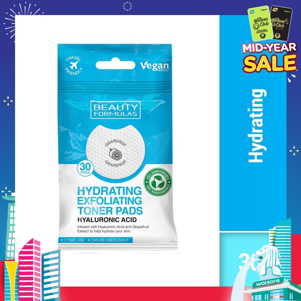 Hyaluronic Acid Exfoliating Toner Pad (To Help Hydrate Skin) 30s