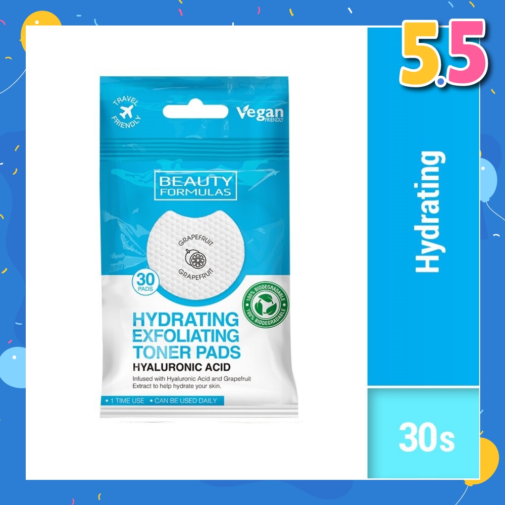 Hyaluronic Acid Exfoliating Toner Pad (To Help Hydrate Skin) 30s
