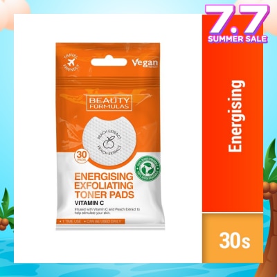 BEAUTY FORMULAS Vitamin C Energising Exfoliating Toner Pad (To Help Stimulate Skin) 30s