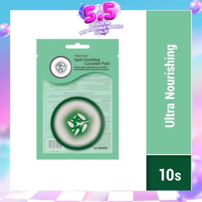 PUREDERM - Hydro Soothing Cucumber Pad 10s (Expiry: Feb`2027)