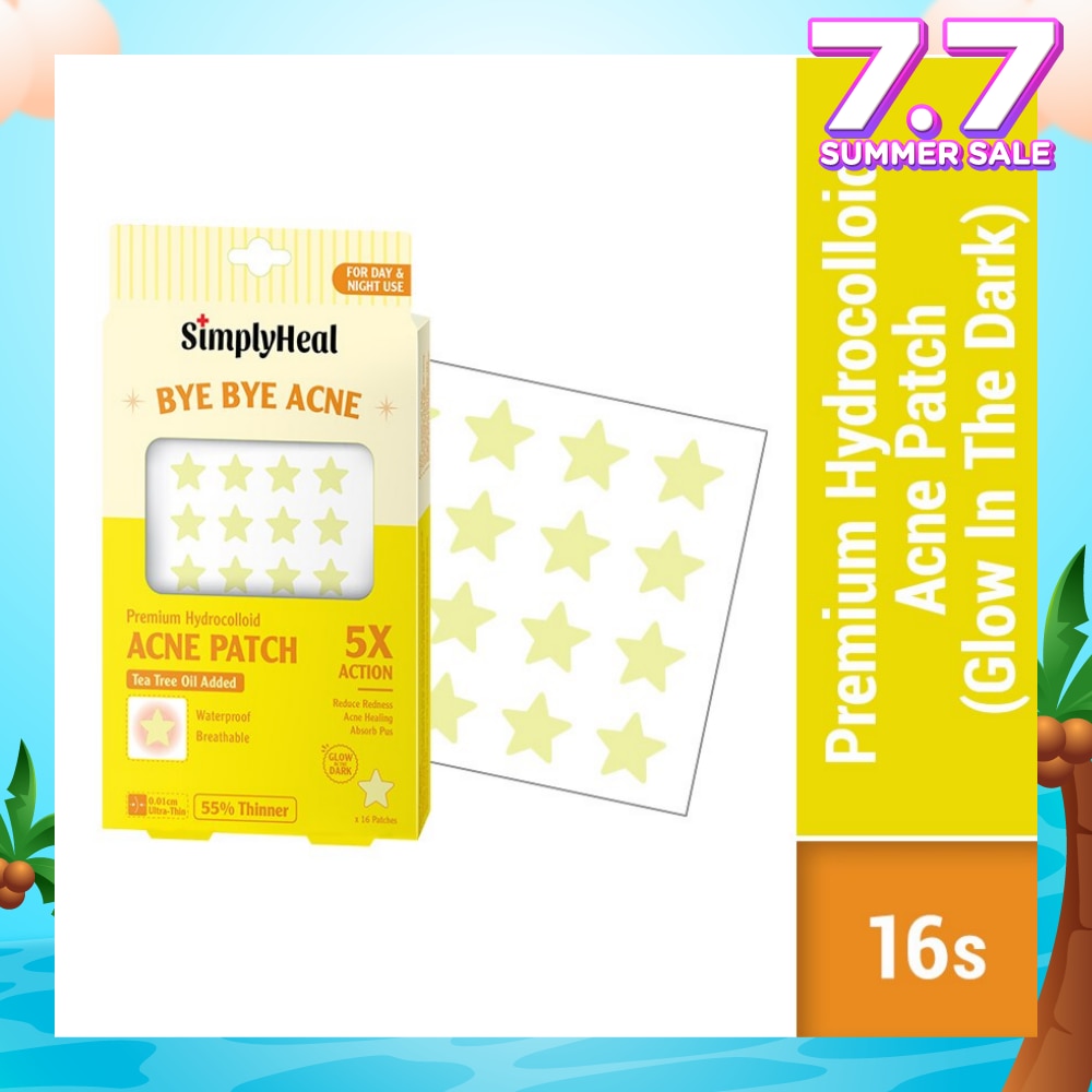 Glow In The Dark Premium Hydrocolloid Acne Patch (For Day & Night & 0.01cm Ultra-Thin) 16s
