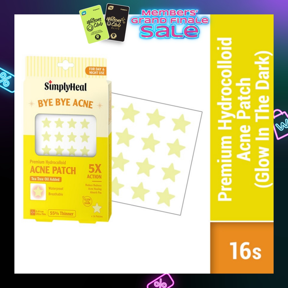 Glow In The Dark Premium Hydrocolloid Acne Patch (For Day & Night & 0.01cm Ultra-Thin) 16s