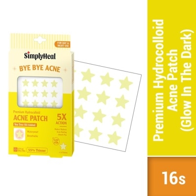 SIMPLYHEAL Glow In The Dark Premium Hydrocolloid Acne Patch (For Day & Night & 0.01cm Ultra-Thin) 16s