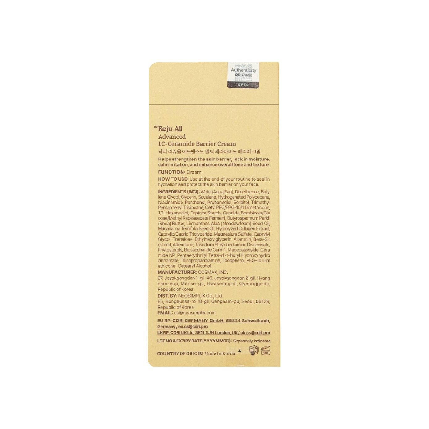 Advanced LC Ceramide Barrier Cream 50ml image