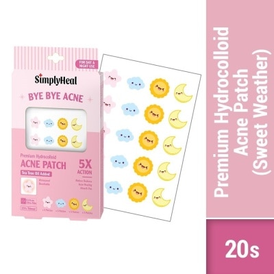 SIMPLYHEAL Sweat Weather Premium Hydrocolloid Acne Patch (For Day & Night & 0.01cm Ultra-Thin) 20s