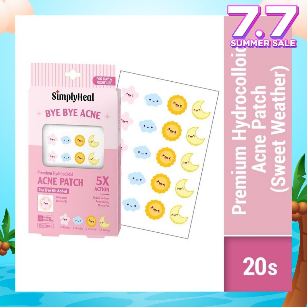 Sweat Weather Premium Hydrocolloid Acne Patch (For Day & Night & 0.01cm Ultra-Thin) 20s