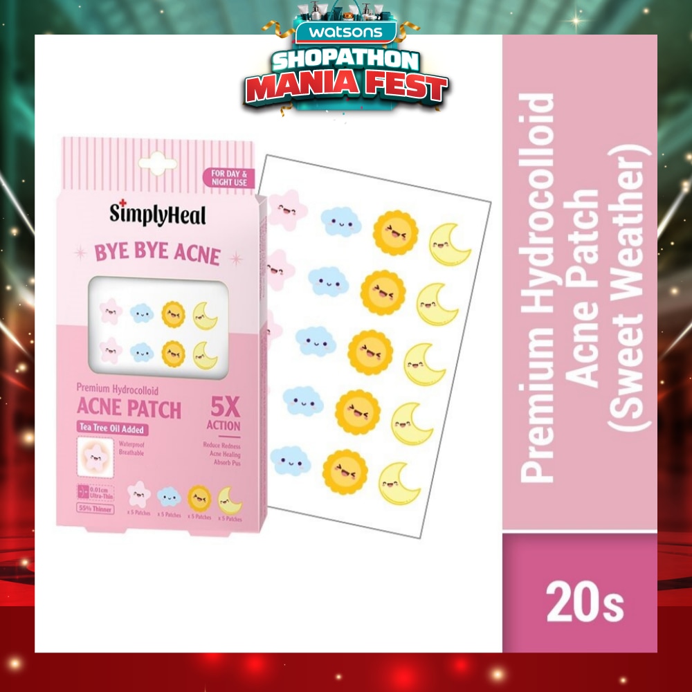 Sweat Weather Premium Hydrocolloid Acne Patch (For Day & Night & 0.01cm Ultra-Thin) 20s