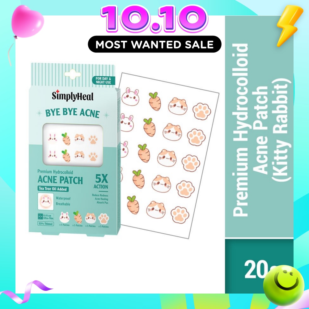 Kitty Rabbit Premium Hydrocolloid Acne Patch (For Day & Night & 0.01cm Ultra Thin) 20s image