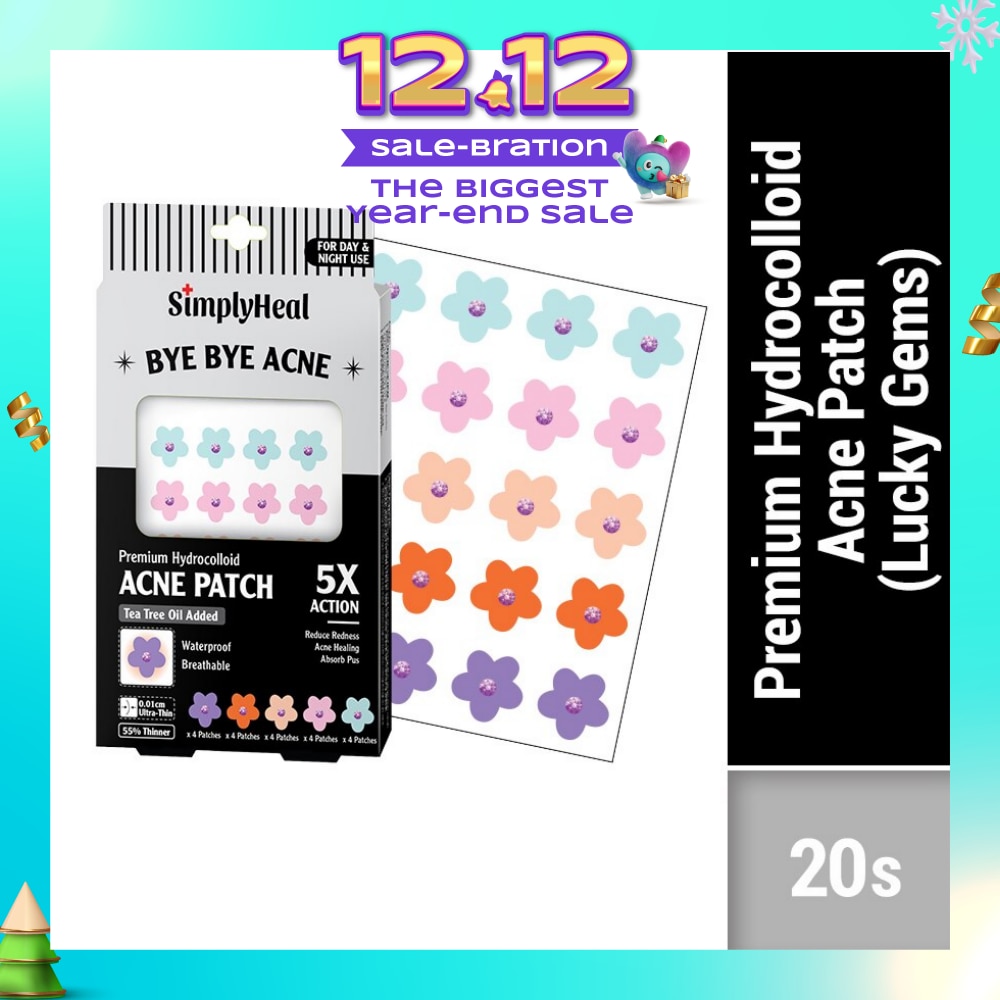 Lucky Gems Premium Hydrocolloid Acne Patch (For Day & Night & 0.01cm Ultra-Thin) 20s