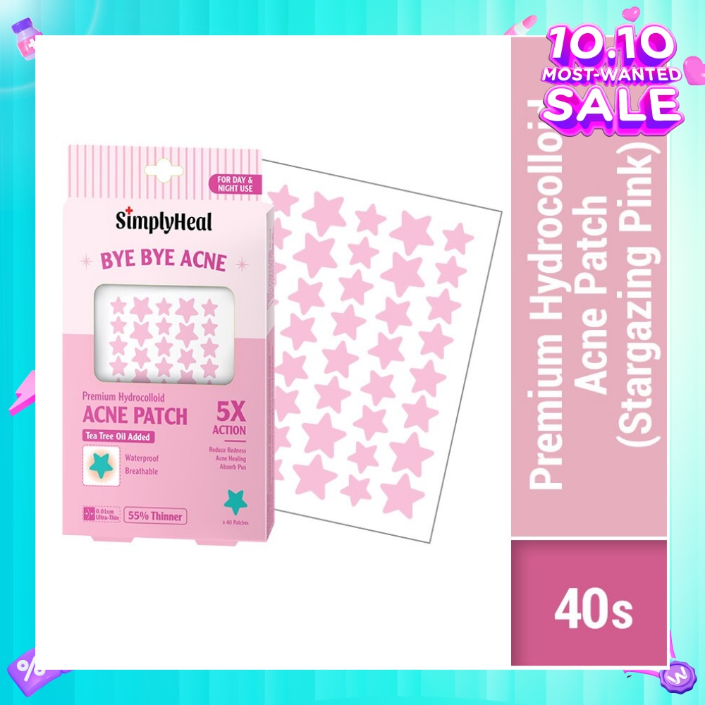 Stargazing Pink Premium Hydrocolloid Acne Patch (For Day & Night & 0.01cm Ultra-Thin) 40s
