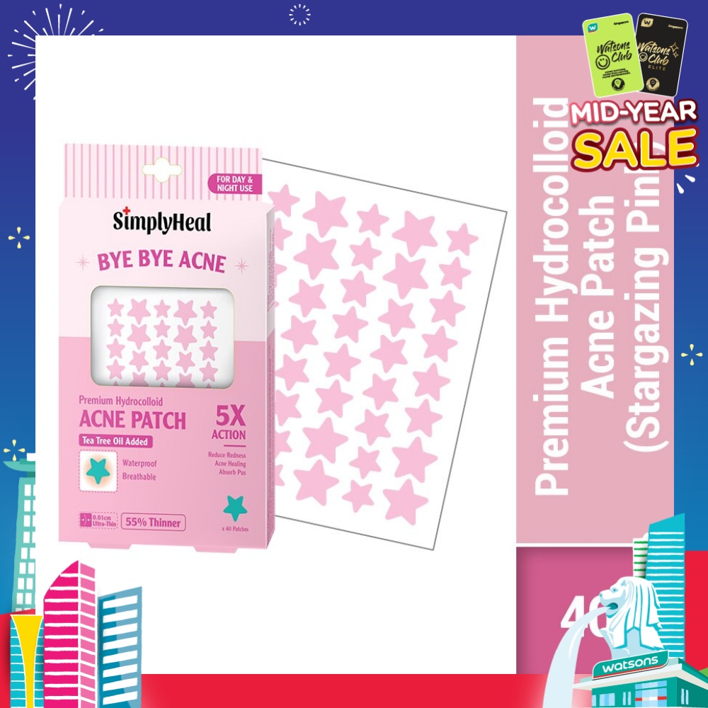 Stargazing Pink Premium Hydrocolloid Acne Patch (For Day & Night & 0.01cm Ultra-Thin) 40s
