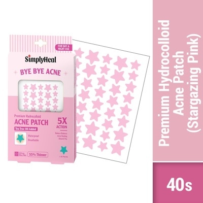 SIMPLYHEAL Stargazing Pink Premium Hydrocolloid Acne Patch (For Day & Night & 0.01cm Ultra-Thin) 40s